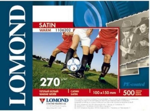 Фотобумага LOMOND Односторонняя Satin Warm для струйной печати, A6, 270 г/м2, 500 листов. 1106202
