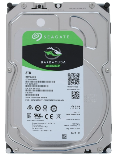 Жесткий диск Seagate BarraCuda Pro SATA3 8TB 5400RPM 6GB/S 256MB ST8000DM004