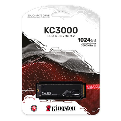 SSD-диск Kingston KC3000 1024Gb M.2 2280 NVME PCIe 4.0 (SKC3000S/1024G)