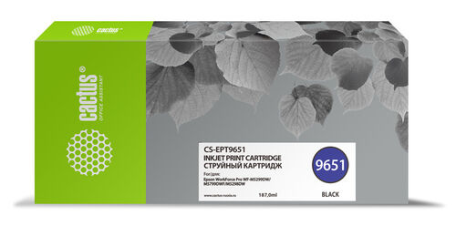 Картридж струйный Cactus CS-EPT9651 T9651 черный (187мл)