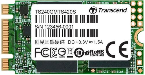 SSD-диск Transcend 240GB MTS420, 3D NAND, M.2, SATA III TS240GMTS420S