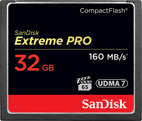 Карта памяти SanDisk Extreme Pro CompactFlash 32Gb, 160Mb/s SDCFXPS-032G-X46