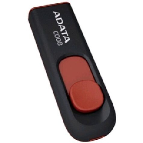 Флешка ADATA 32GB C008 USB Flash Drive (Black/Red) AC008-32G-RKD
