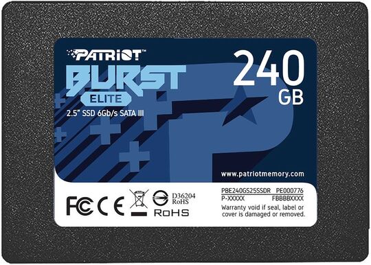 SSD-диск Patriot SATA III 240Gb Burst Elite (PBE240GS25SSDR)
