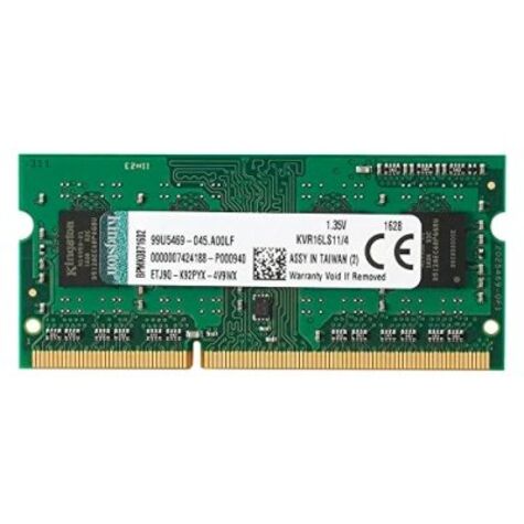 Оперативная память Kingston ValueRAM 4GB SODIMM DDR3L (1x4GB) 1600MHz (KVR16LS11/4WP)