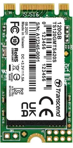 SSD-диск Transcend 120GB, M.2 2242 SSD, SATA3, 3D TLC TS120GMTS420S