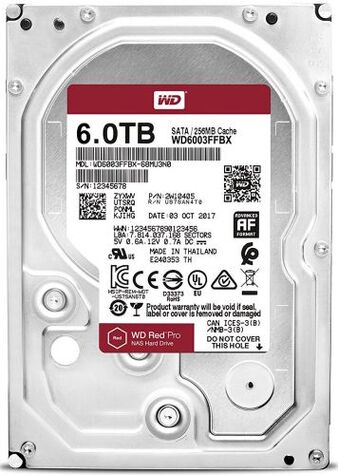 Жесткий диск Western Digital SATA 6TB 6GB/S 256MB RED PRO WD6003FFBX