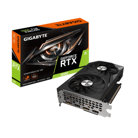 Видеокарта Gygabyte GeForce RTX 3060 12GB GDDR6 OC Retail (GV-N3060WF2OC-12GD 2.0)