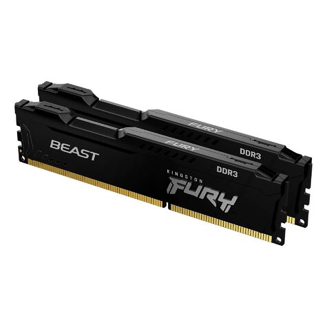 Оперативная память Kingston FURY Beast 16GB UDIMM DDR3 (2x8GB) 1600MHz Black (KF316C10BBK2/16)