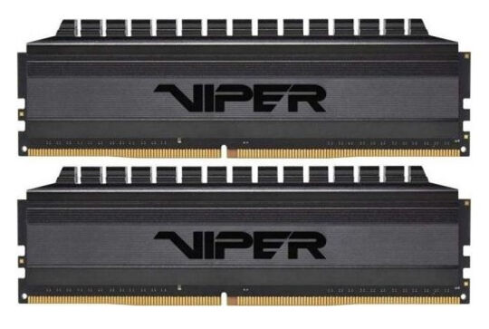 Оперативная память Patriot Viper 4 Blackout DDR4 2x32Gb DIMM 3600MHz 1.35В (PVB464G360C8K)