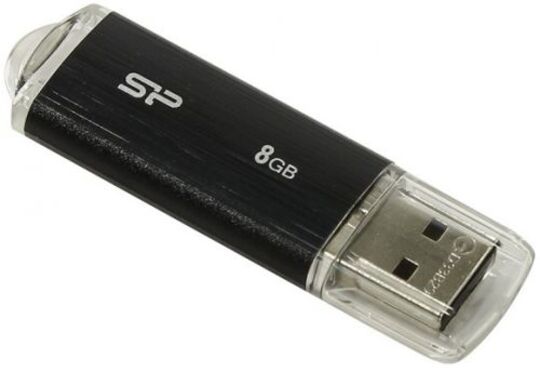 Флешка Silicon Power 8Gb Ultima U02 USB2.0 черный SP008GBUF2U02V1K
