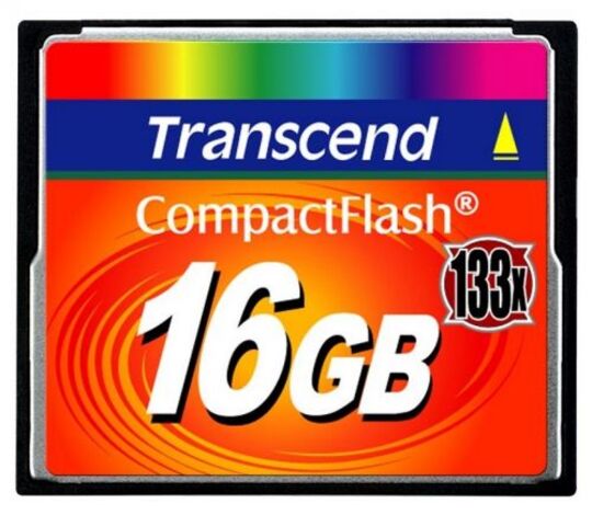 Карта памяти Transcend 16GB Compact Flash Card (133X) TS16GCF133