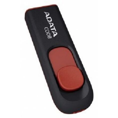 Флешка ADATA 64GB C008 USB Flash Drive (Black/Red) AC008-64G-RKD