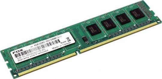 Оперативная память Foxline 4Gb DIMM DDR3 (1x4Gb) 1600Mhz (FL1600D3U11S-4GH)