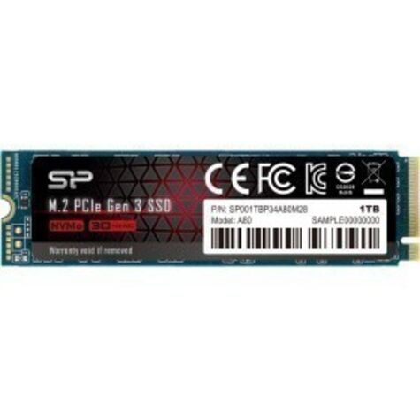 SSD-диск Silicon Power P34A80 1Tb M.2 2280 PCI-E 3D TLC (SP001TBP34A80M28)