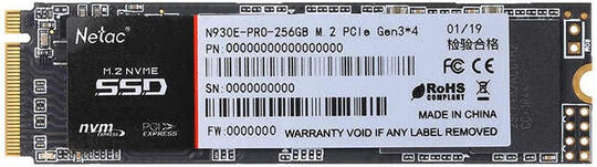 SSD-диск Netac 256GB N930E Pro M.2 2280 PCIe NVMe 3D NAND (NT01N930E-256G-E4X)