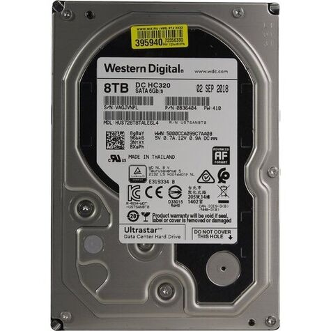 Жесткий диск Western Digital Ultrastar DC HC320 SATA-III 8Tb (7200rpm) 256Mb 3.5" HUS728T8TALE6L4 , 0B36404