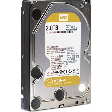 Жесткий диск Western Digital SATA 2TB 7200RPM 6GB/S 128MB GOLD WD2005FBYZ